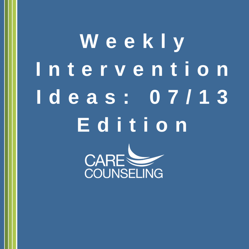 Therapeutic Intervention Ideas