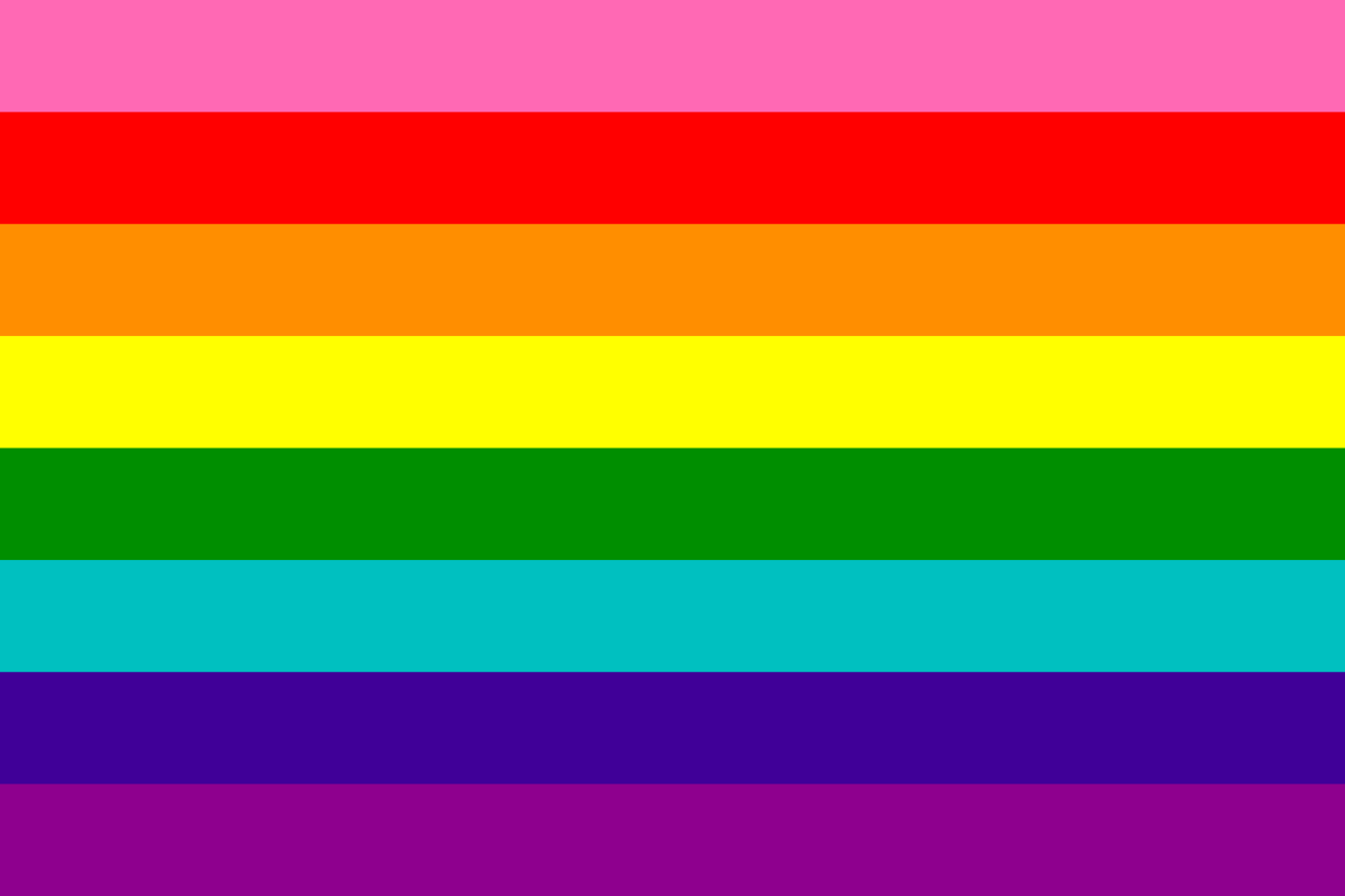 free gay pride flag images with the pink strip