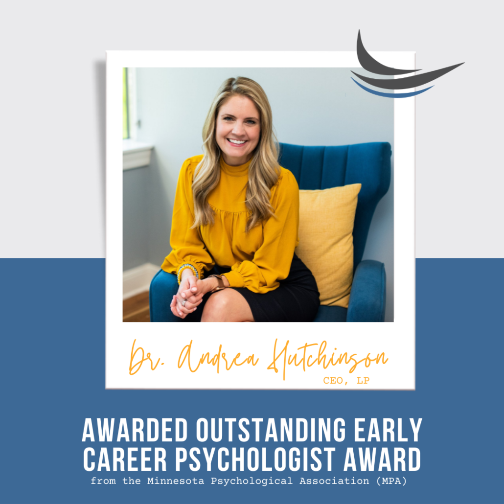 Dr. Andrea Hutchinson awarded the Outstanding Early Career Psychologist Award