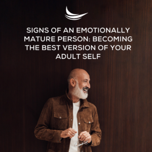 signs of an emotionally mature person - nice old man brown wood background