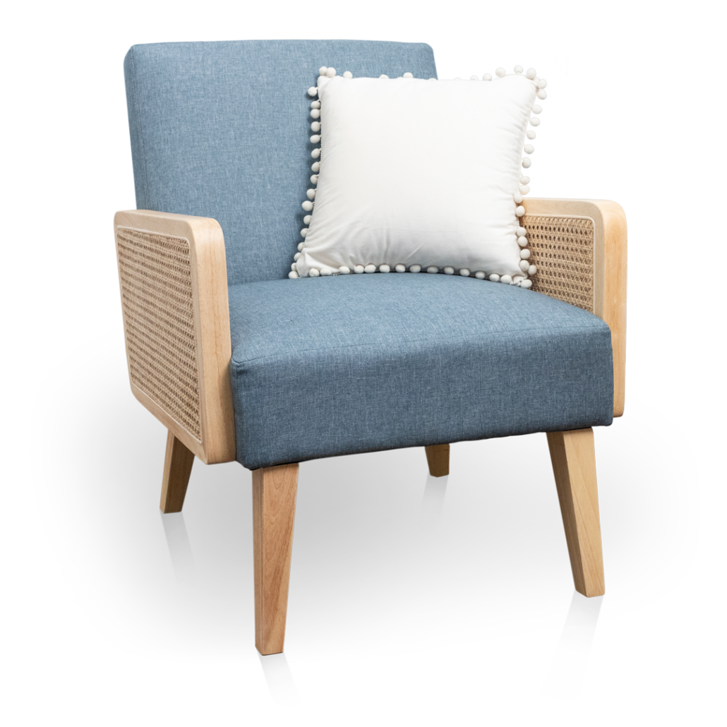 Blue arm chair